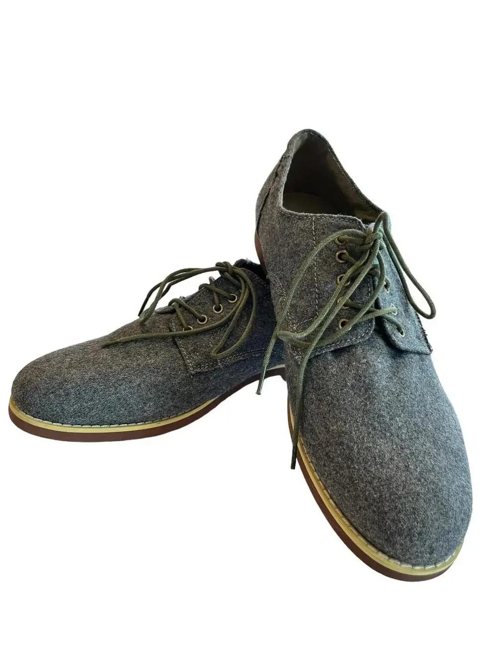 Hawkings Mcgill Mens Size 10 Grey lace up Casual Shoes Faux Suede